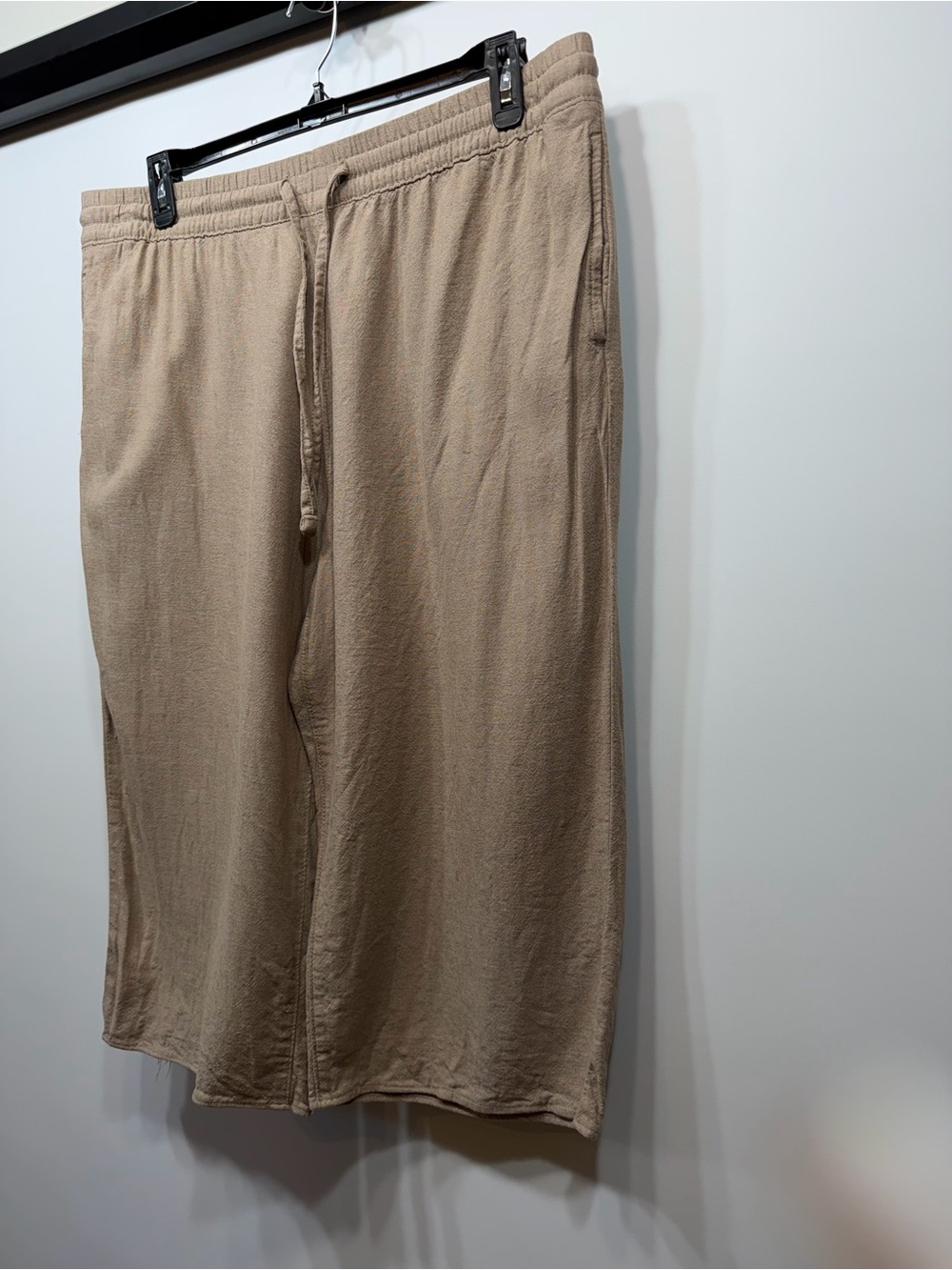 Sonoma Beige Wide-Leg Drawstring Crop Pants - Picture 3 of 11